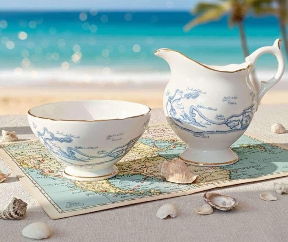 Creamer and Sugar Bowl Set with tongs