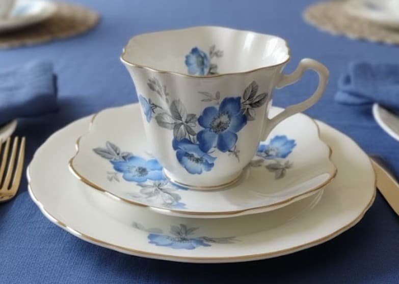 Teacup, Saucer & Tea Plate